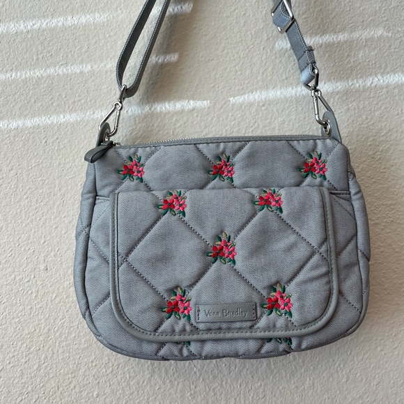 Vera Bradley Handbags - Mini Carson in Denim Gray Floral